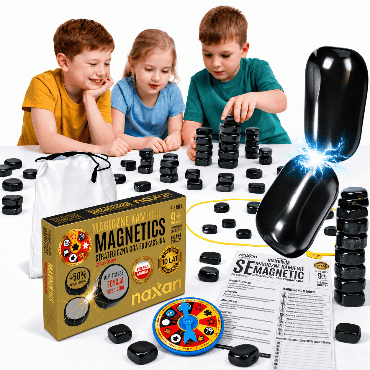 Magnetyczna Gra Strategiczna – Kamienie Magnetyczne 30 szt.