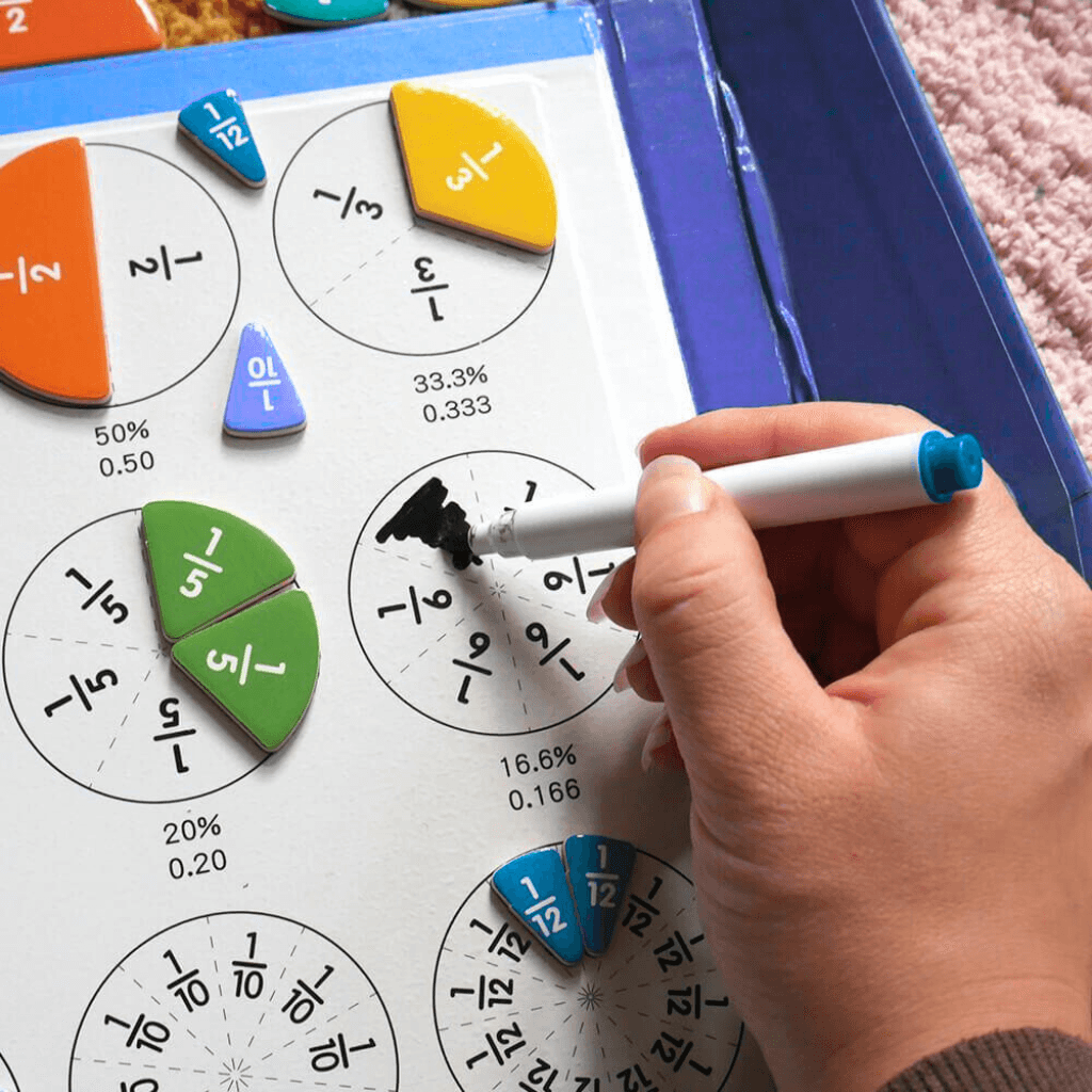 FRACMAG – ułamki kolorowy system krążków edukacyjnych