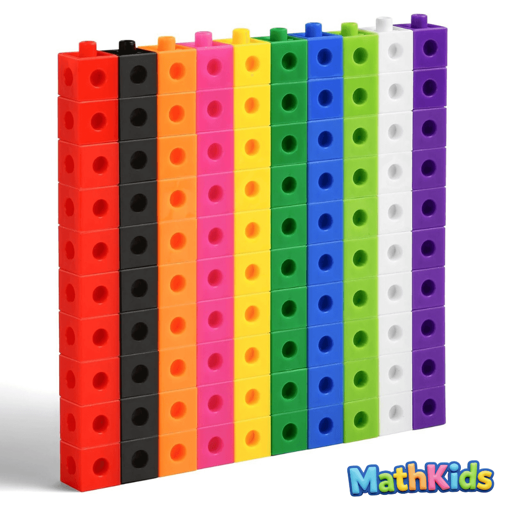 MathKids – System Edukacyjnych Kostek (100 el.) + 36 Zadań na Kartach