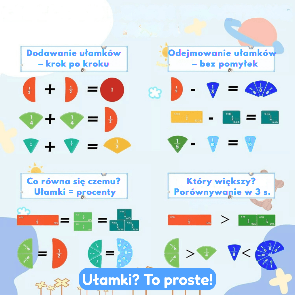FRACMAG – książka edukacyjna system krążków ułamkowych