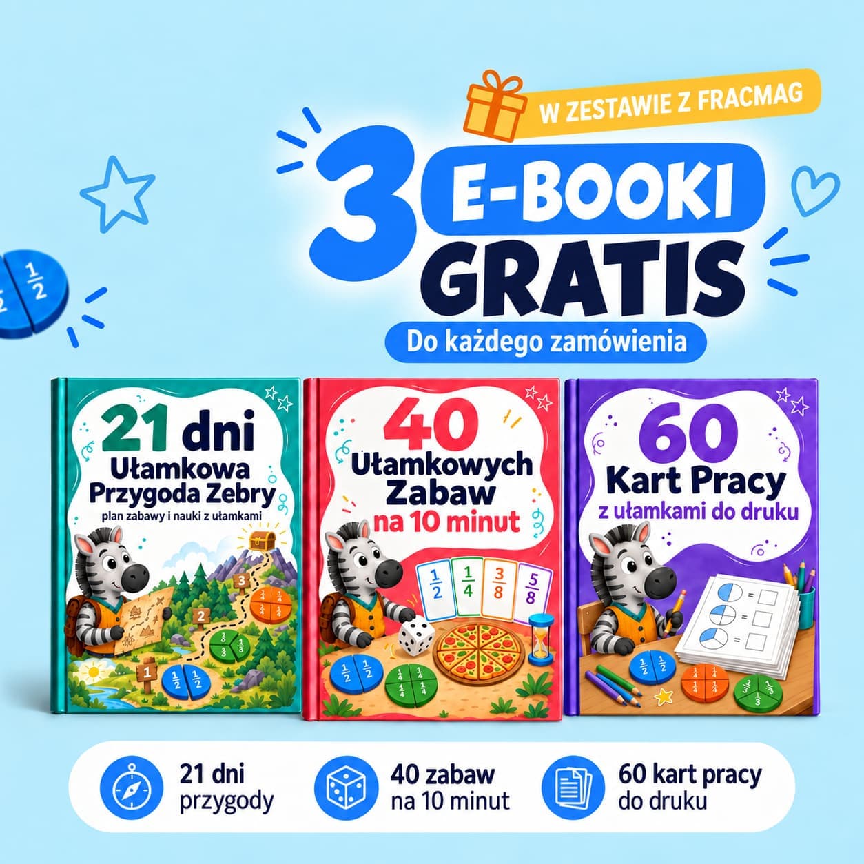 FRACMAG – książka edukacyjna system krążków ułamkowych