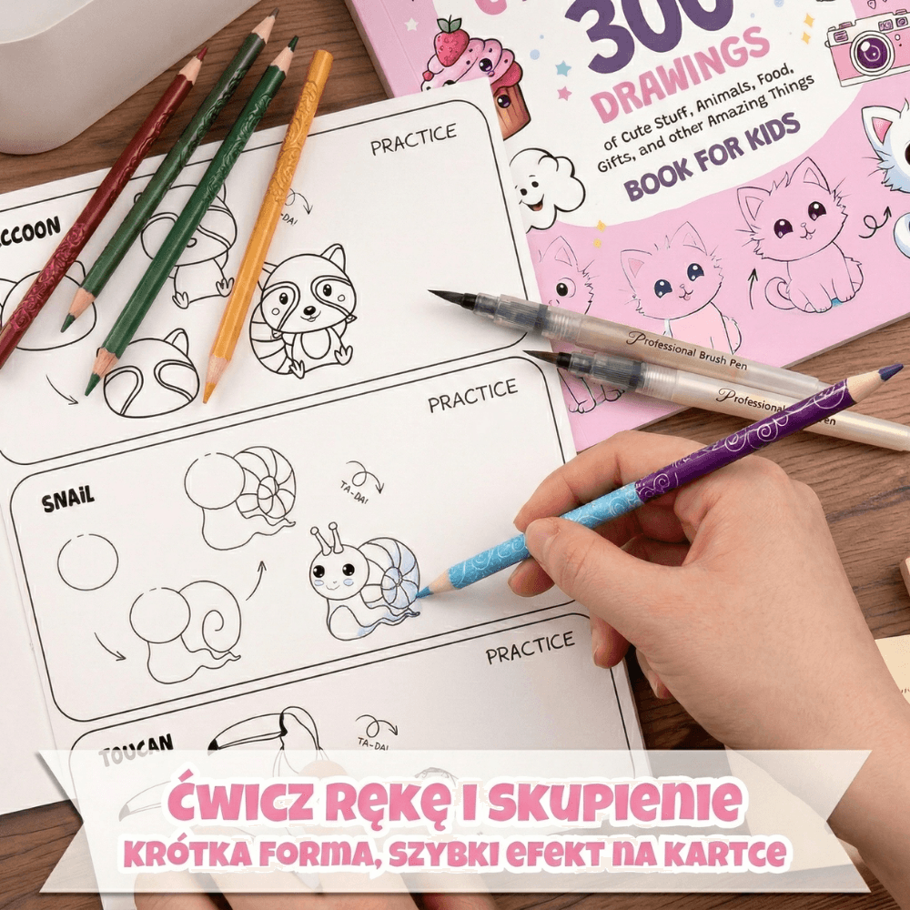 Mały Rysownik – nauka angielskiego + 300 rysunków krok po kroku