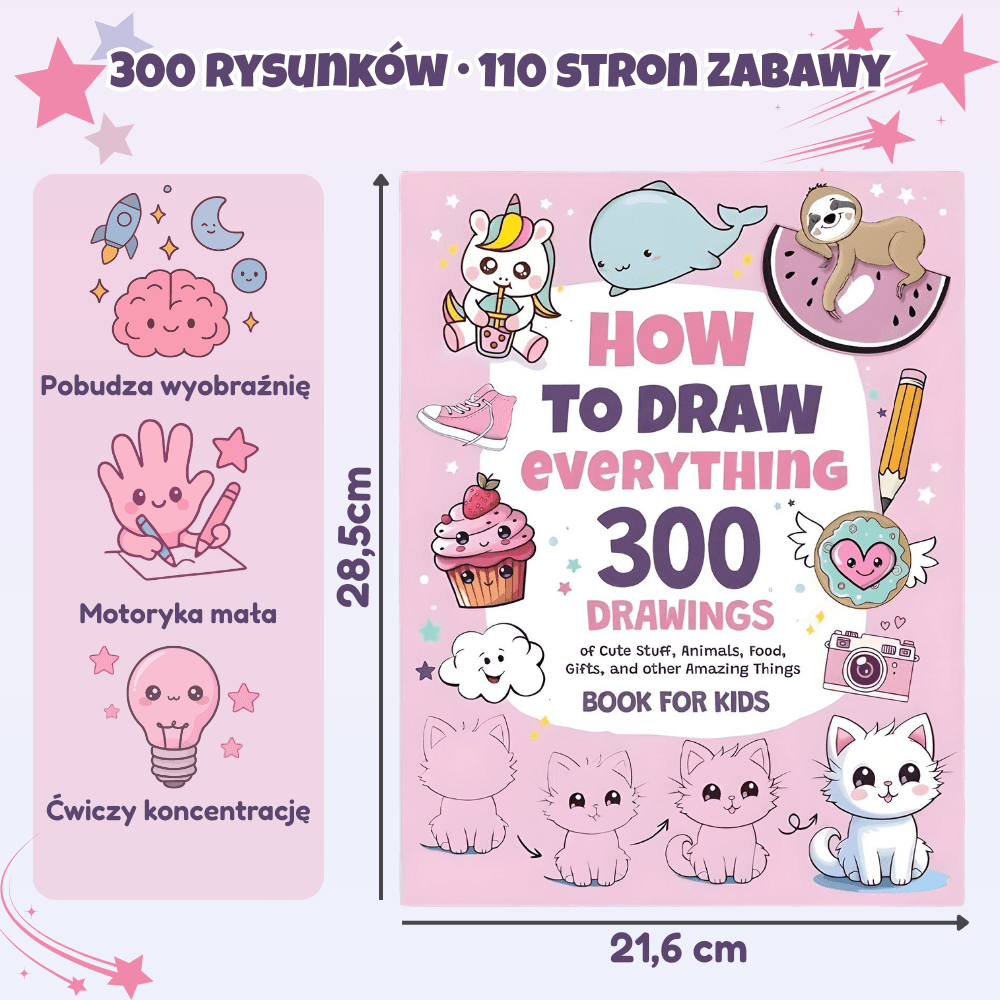 Mały Rysownik – nauka angielskiego + 300 rysunków krok po kroku