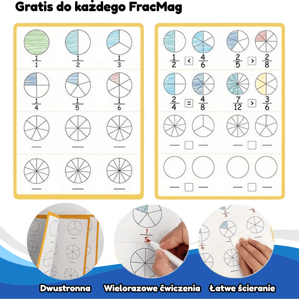 FRACMAG – książka edukacyjna system krążków ułamkowych