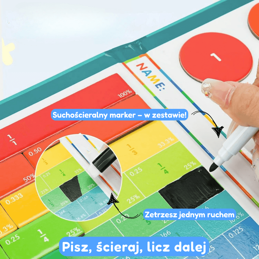 FRACMAG – książka edukacyjna system krążków ułamkowych