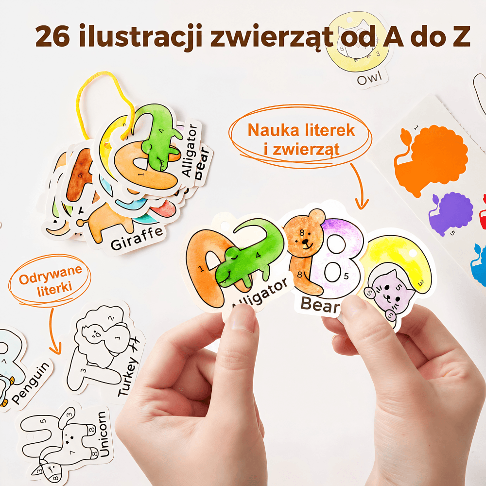 Farbusie — komplet 3 książek edukacyjnych 3w1 (ocean, dinozaury, zwierzęta)